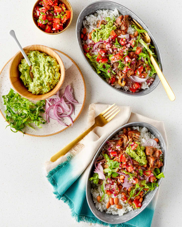 Recipe Slow Cooker Ranch Carnitas Burrito Bowls The Kitchn